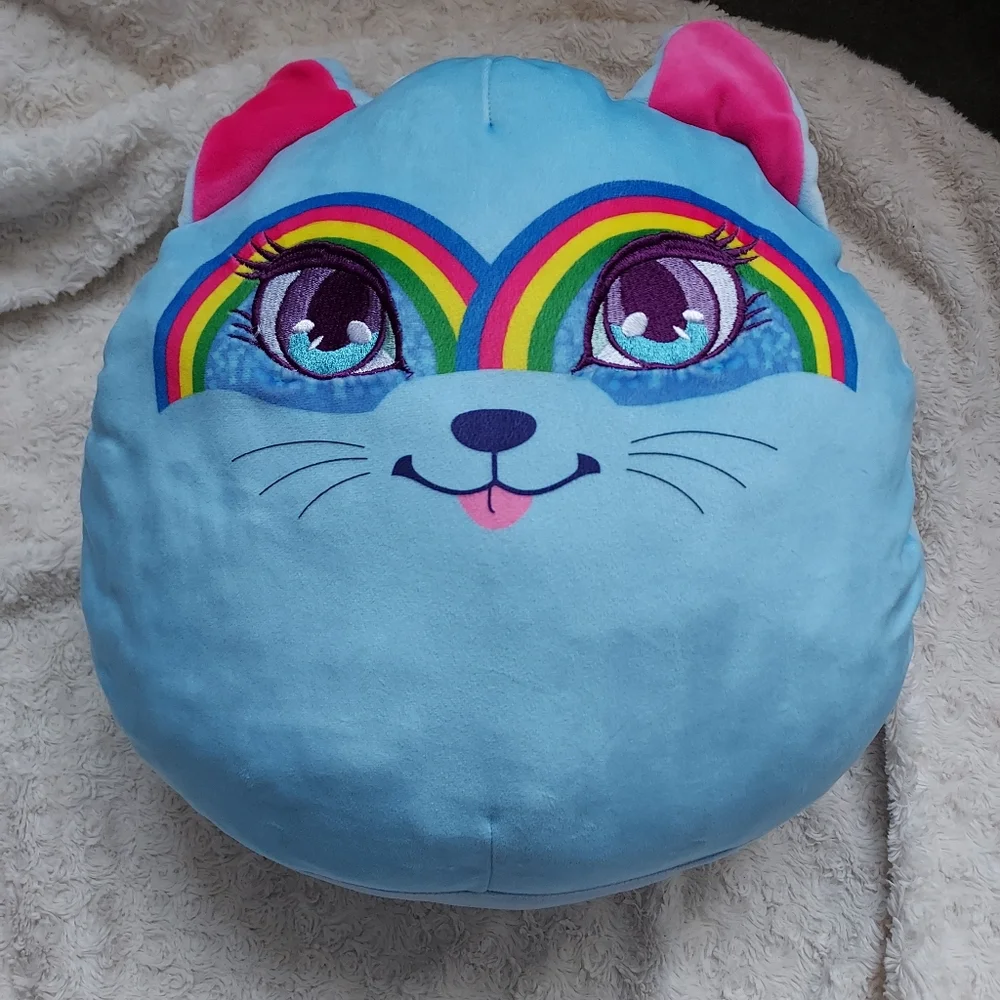 Mushmillows 14" Squishy Blue Cat & Mini squish Unicorn Sensory plush Whimsy - Picture 2 of 9